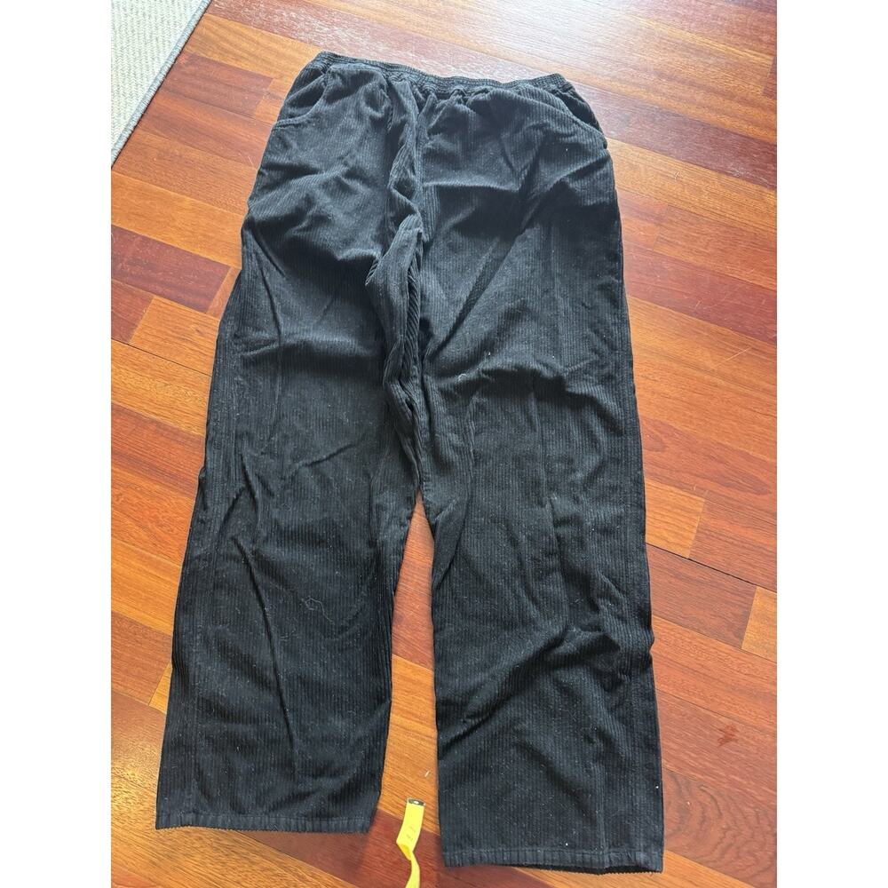 Eucalyptus Hand Crafted Blk Cordouroy Pants Boho Hippie Grunge Y2K 90s Unisex ML